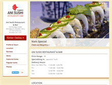 Tablet Screenshot of anisushirestaurant.com